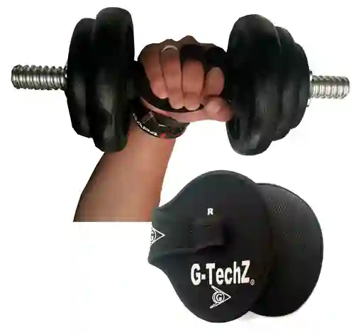 1 Par Manillas Calleras Protectores De Mano Para Pesas Gtechz - Negro