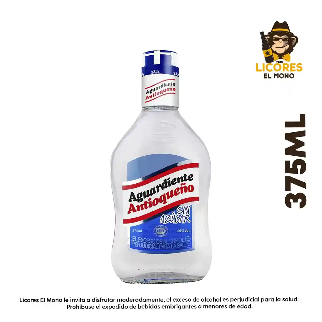 Aguardiente Antioqueño Azul 375 Ml