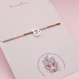 Pulsera Mostacilla Tacita En Plata