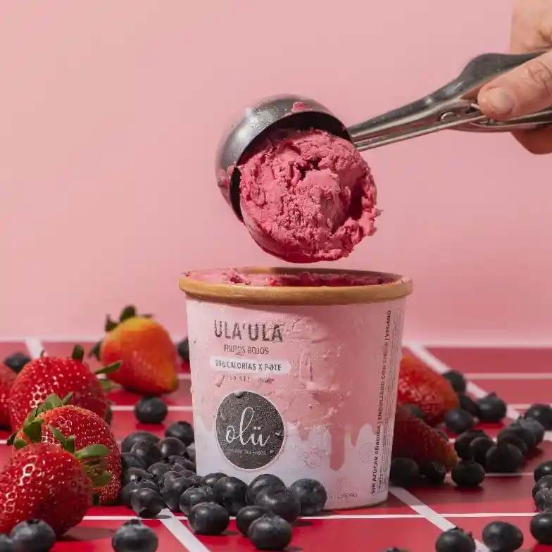 Helado Vegano Frutos Rojos - Olu Gelato