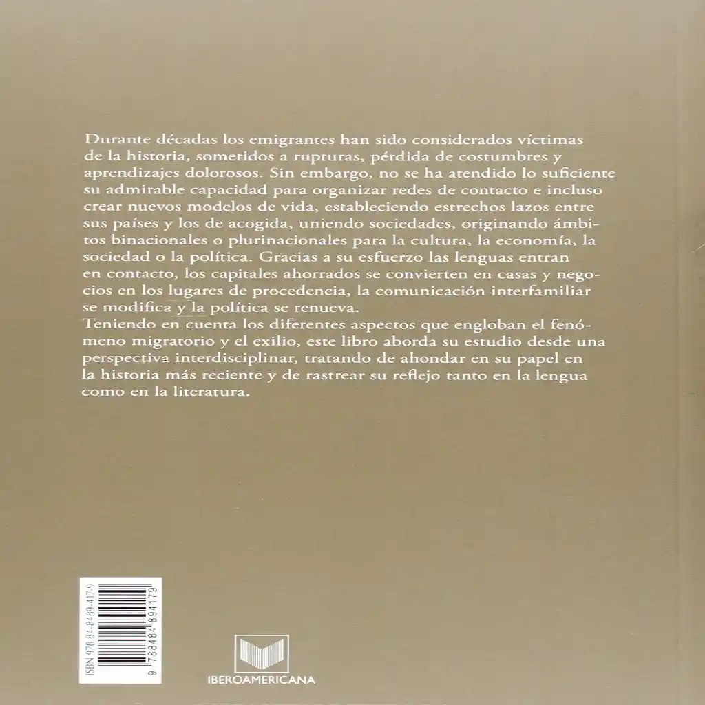 Libro Migración Y Exilio Españoles En El Siglo Xx