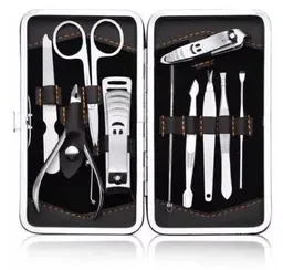 Set De Manicura Manicure X10 Piezas En Acero, Estuche Viajero