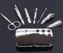 Set De Manicura Manicure X7 Piezas En Acero, Estuche Viajero