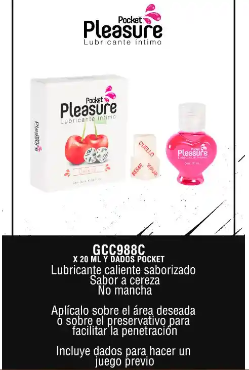 Lubricante Caliente Con Sabor Y Dados (20ml)