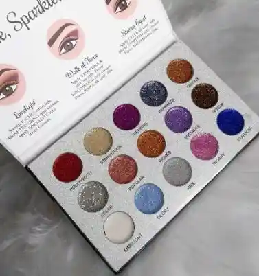 Paleta De Sombras Glitter Glitters Galore Isabela Cosmetics X15 Tonos