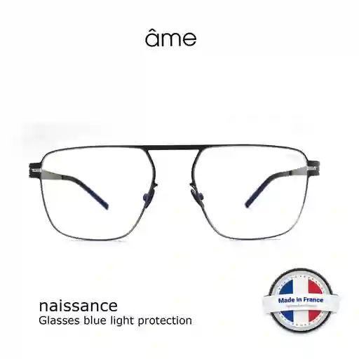 Gafas Ultraligeras Con Bloqueo De Luz Azul, Modelo Âme Naissance 18906 C1 En Marco Dorado