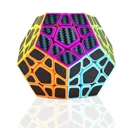 Cubo Rubik Megaminx Magic Cube Sticker Fibra Carbono