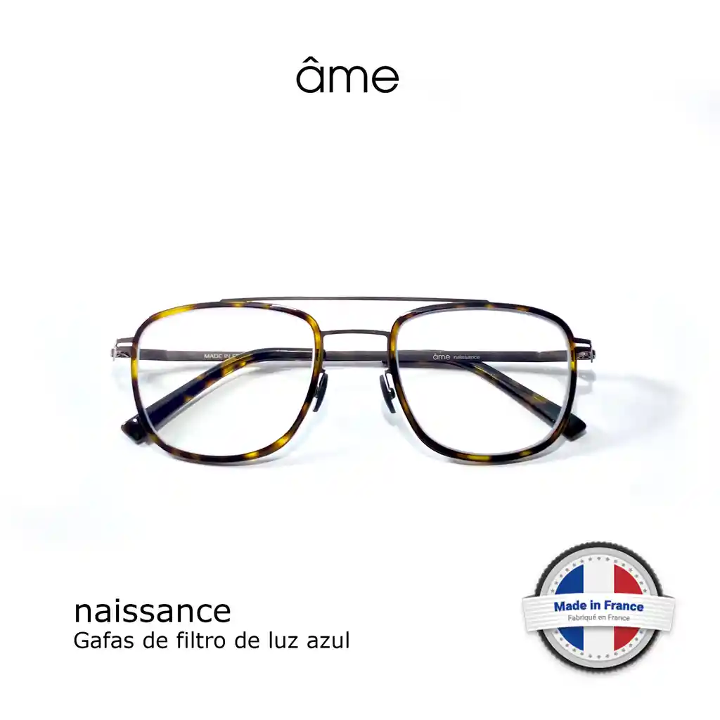 Gafas Âme Naissance 19001 De Bloqueo De Luz Azul Con Marco Marrón Ultraligero - Protege Tus Ojos De La Luz Azul Dañina Con Estilo Y Comodidad