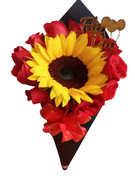 Bouquet De Girasol Y Rosa