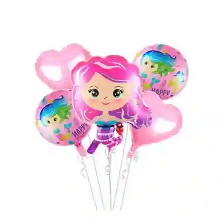 Kit/set De Globo Sirenita (sin Inflar)