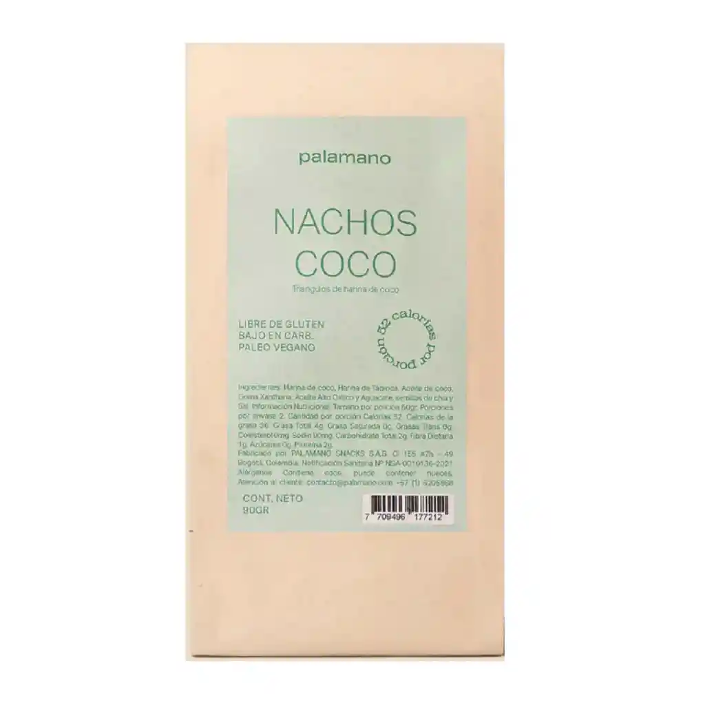 nachos coco 90gr (Palamano)