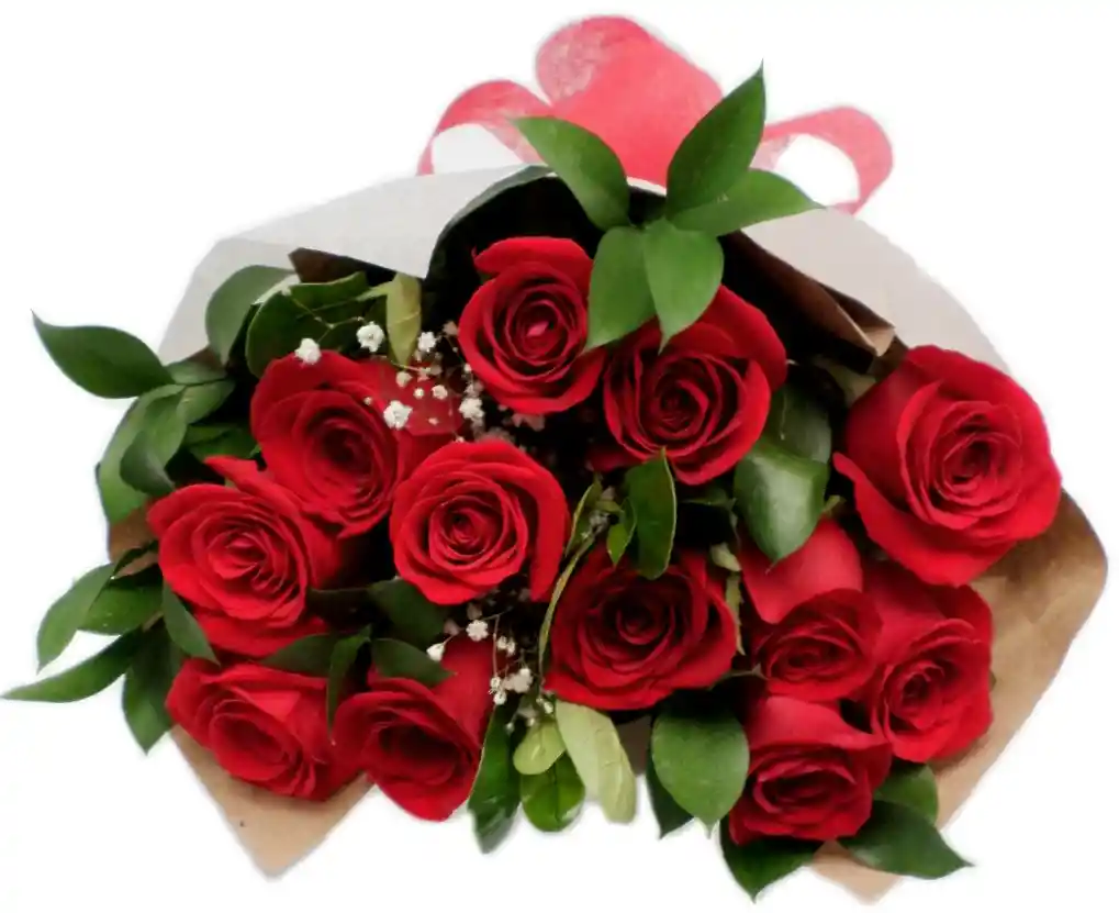 Bouquet Rosas Rojas X 12 Tallos