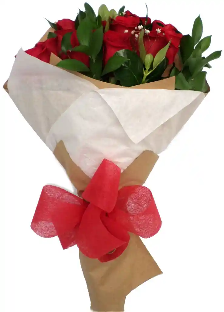 Bouquet Rosas Rojas X 12 Tallos