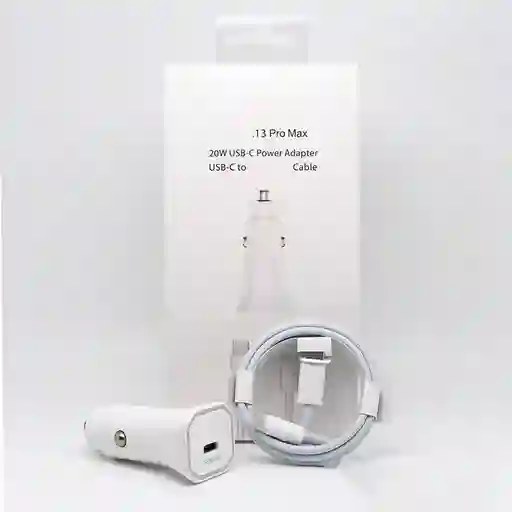 Cargador Carro Iphone 20w Carga Rapida (incluye Cable)