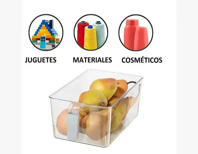 Organizador Multipropósito Acrílico Grande 30cm X 17,5cm X 11cm