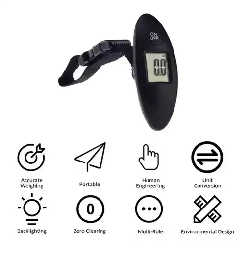 Báscula Digital Para Maletas Viaje Pesa Pequeña Portátil