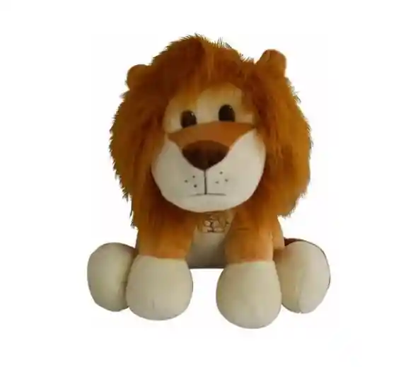 Peluche León Selva 38cm Alto Pelo Liso Juguete Regalo