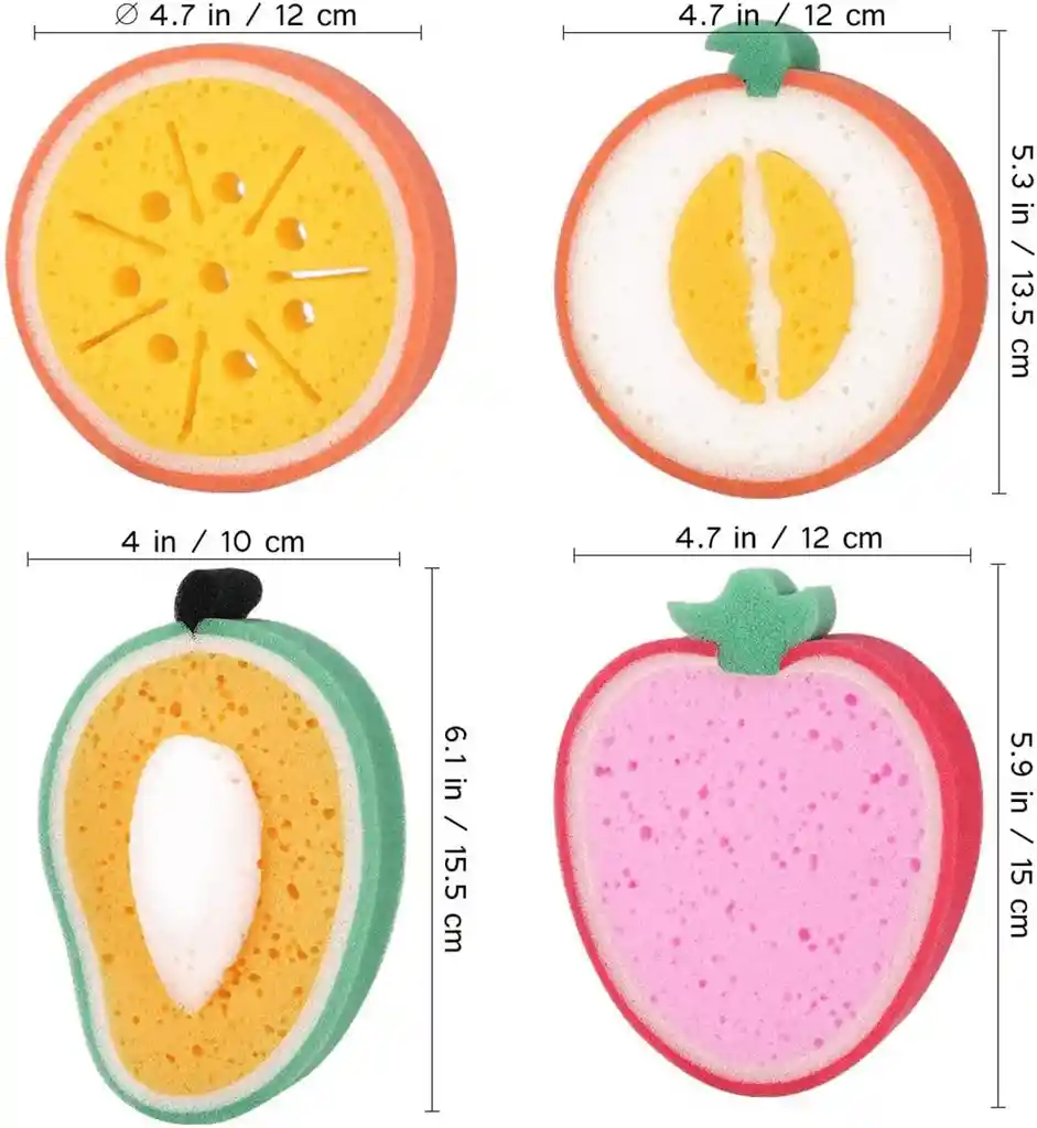 Esponjas Ducha Forma De Frutas