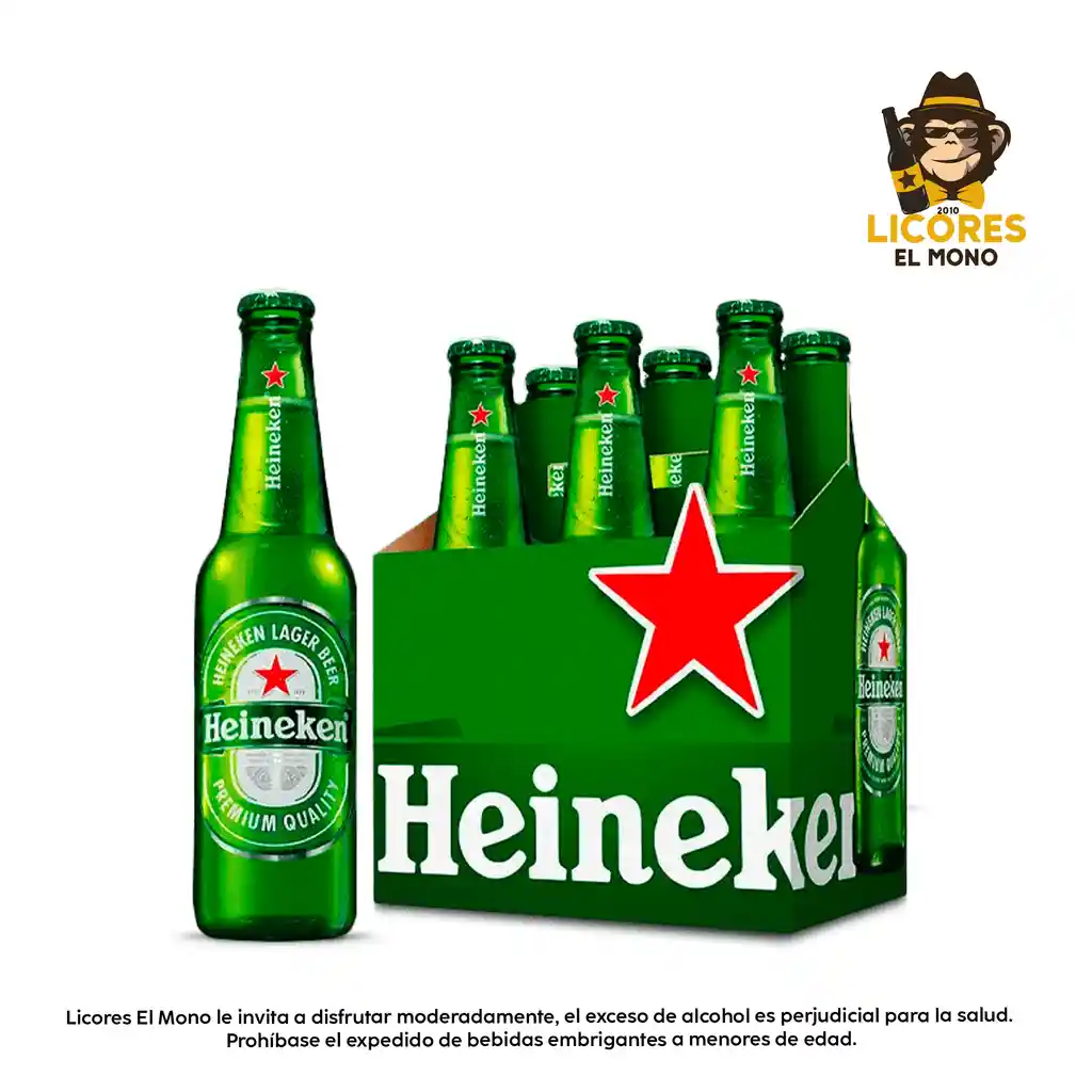 Cerveza Heineken Six Pack Botella