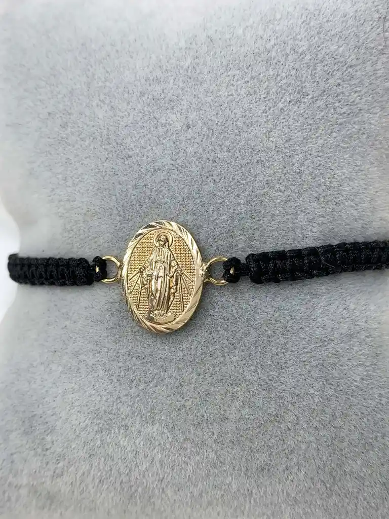 Pulsera Tejida Negra La Milagrosa