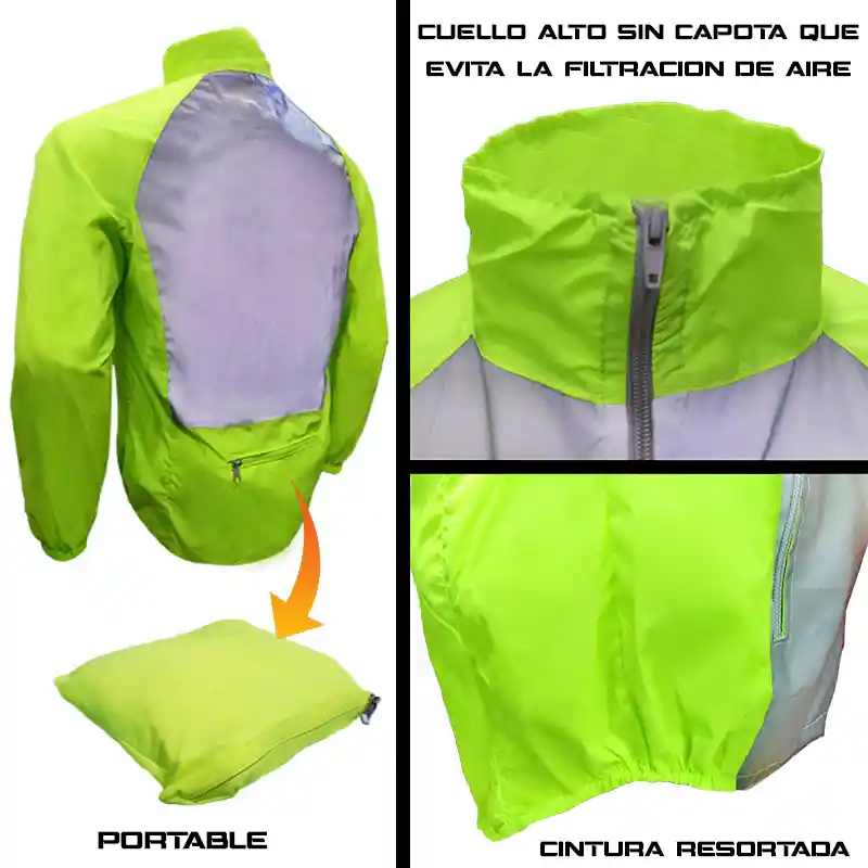 Chaqueta Cortaviento Reflectiva Portable