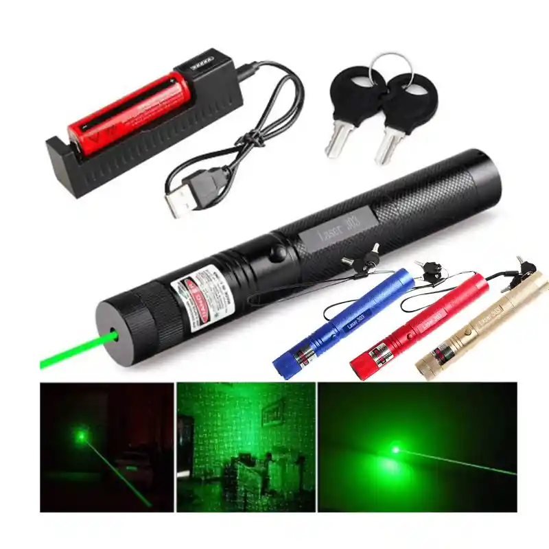 Laser Punto Verde Super Potente+llaves+cargador+pila+filtro Puntos