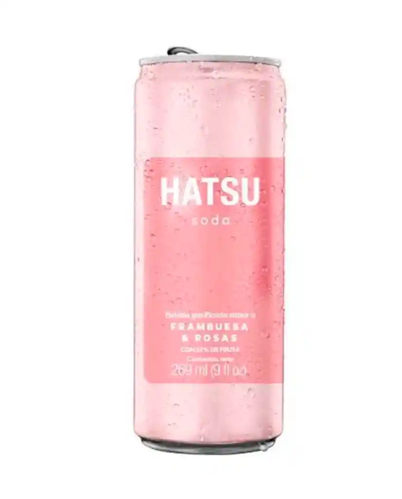 Soda En Lata Frambuesa Y Rosas Hatsu 269 Ml