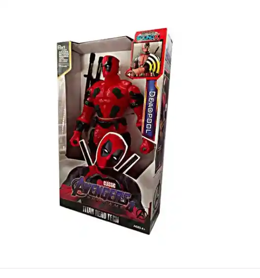Muñeco Articulado Deadpool 28cm Armas Y Sonidos Juguete Niño