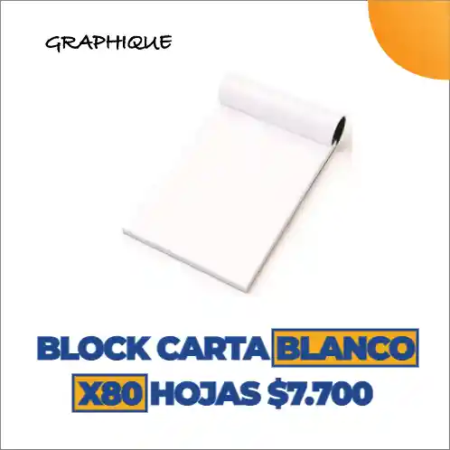 Block Carta Blanco X80 Hojas