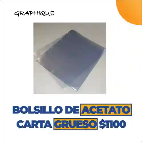 Bolsillo De Acetato Carta Grueso