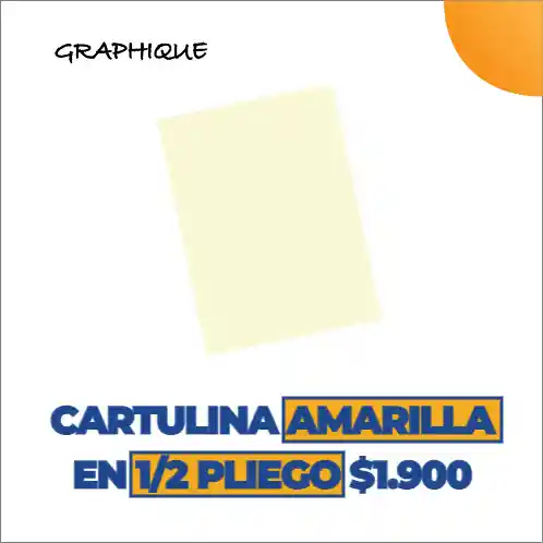 Cartulina En 1/2 Amarilla