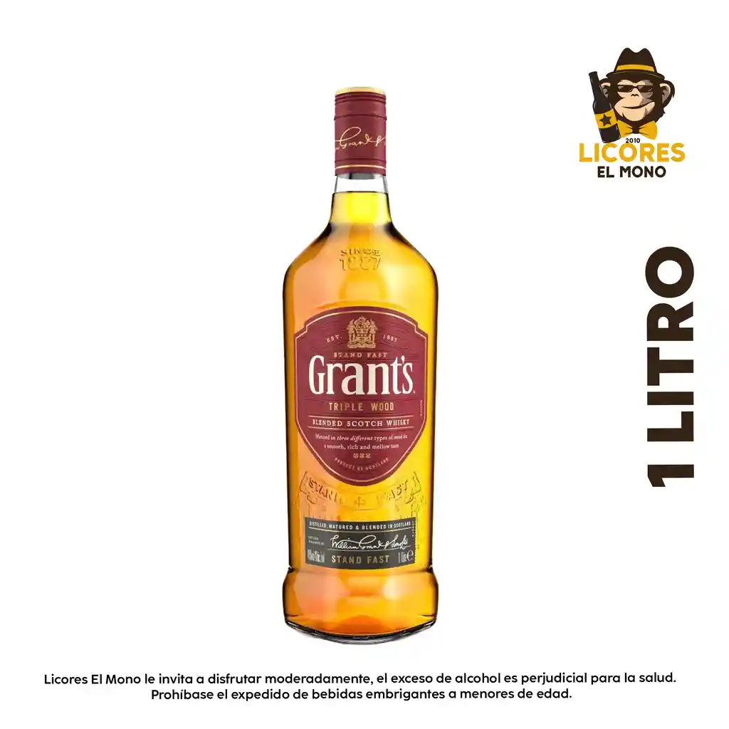 whisky Grants 1 litro