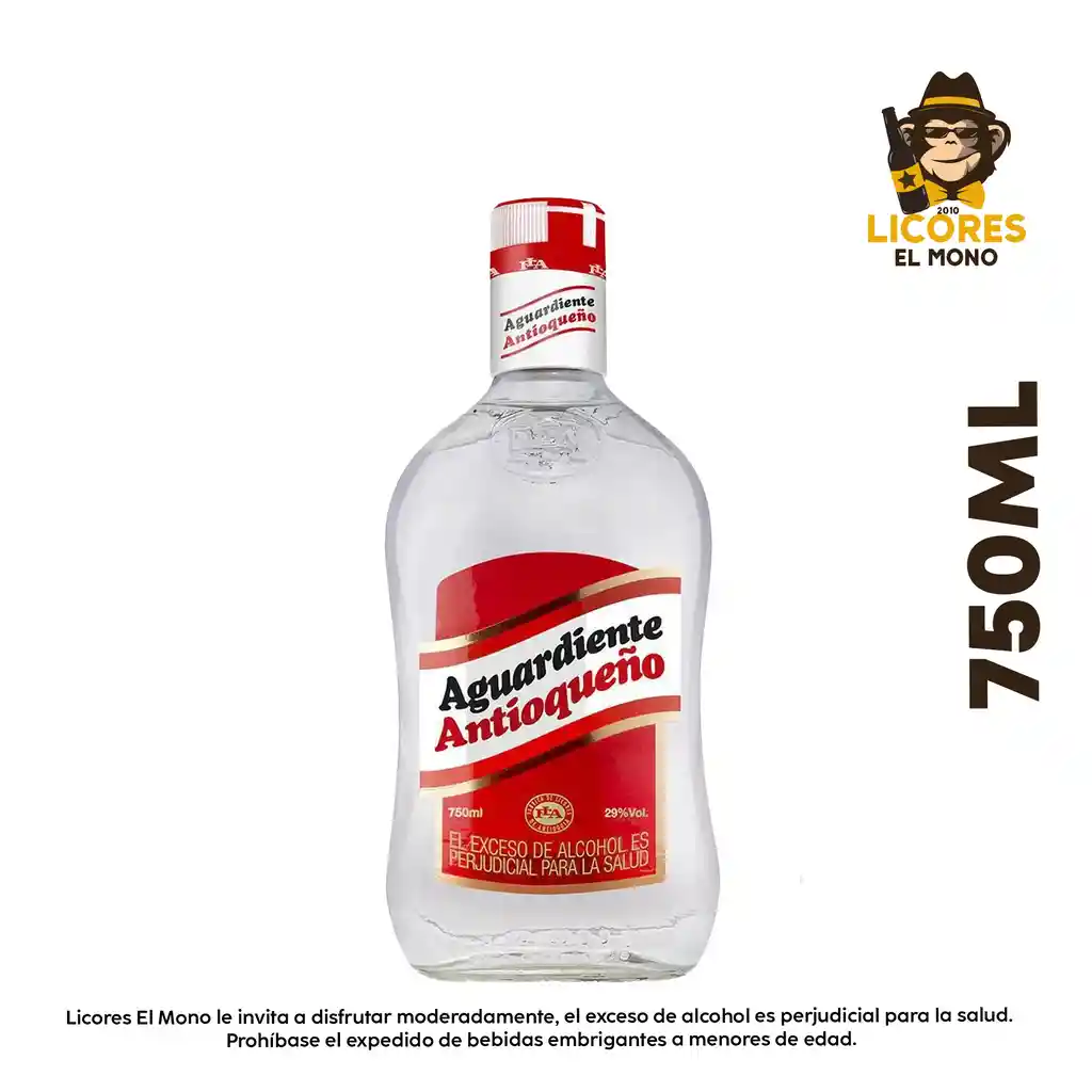 Aguardiente Antioqueño Rojo 750 Ml