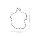 Placa Id My Family Jack Rusell Blanco Y Marron