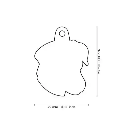 Placa Id My Family Jack Rusell Blanco Y Marron