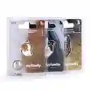 Placa Id My Family Bull Terrier Negro