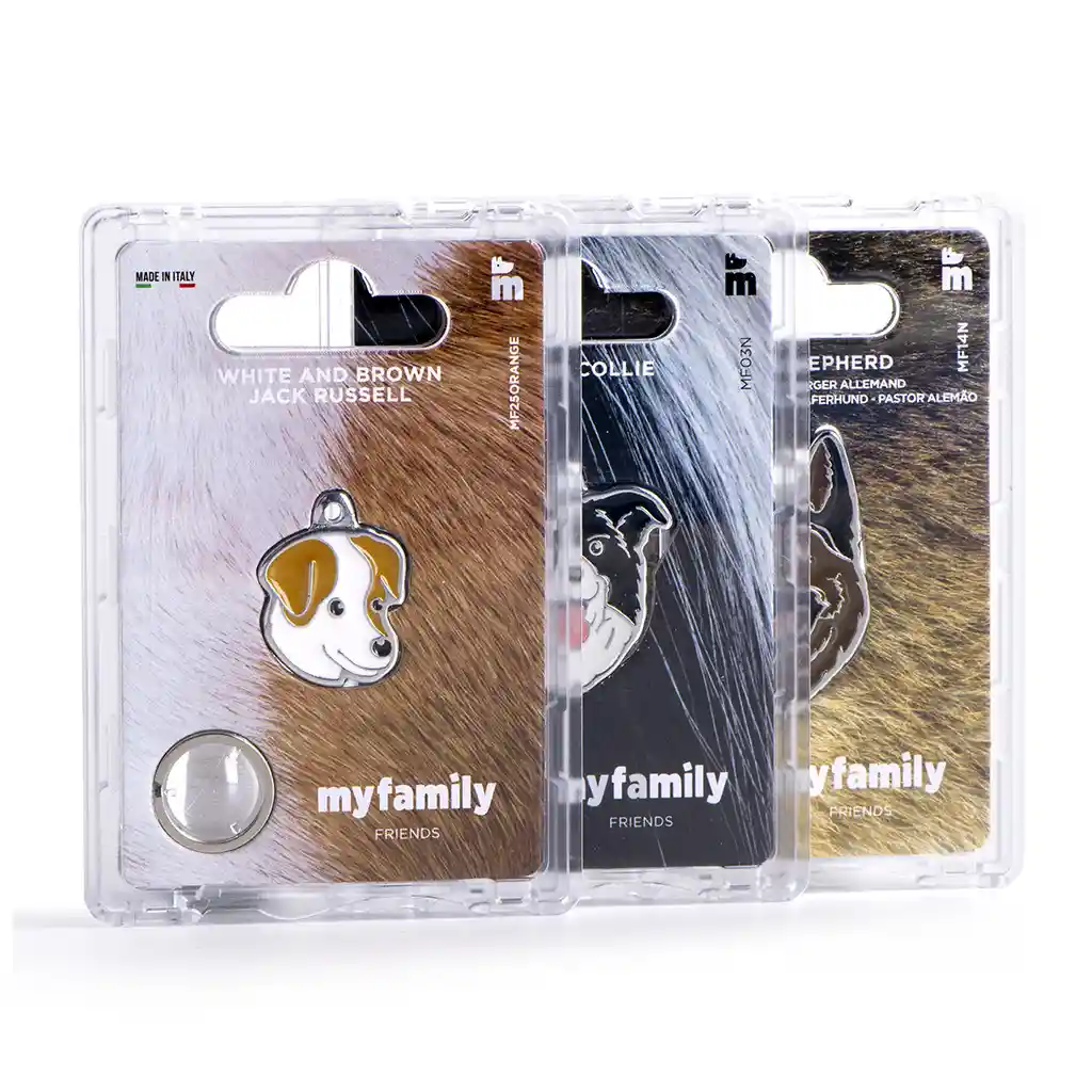 Placa Id My Family Bull Terrier Negro