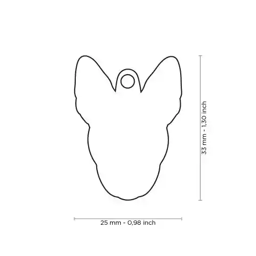 Placa Id My Family Bull Terrier Negro