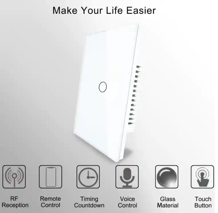 Interruptor Switch Inteligente Wifi Rf Alexa Google No Neutr