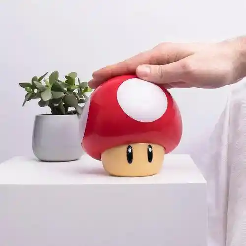 Lampara Mario Bros Hongo Mushroom Con Sonido