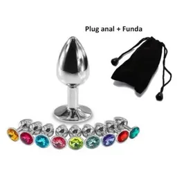 Plug Anal Metalico Con Joya Talla S