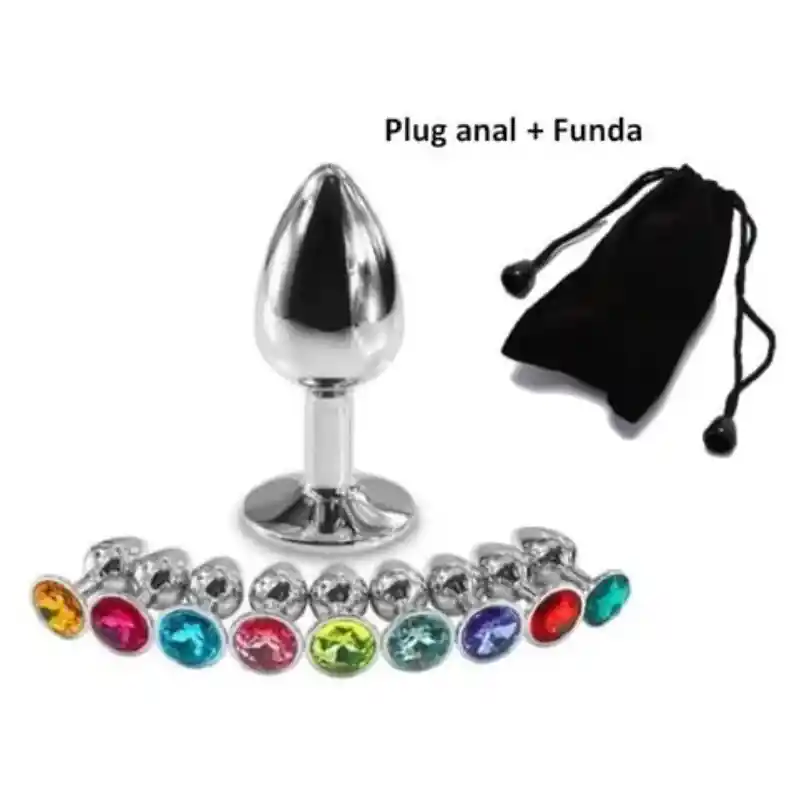 Plug Anal Metalico Con Joya Talla S