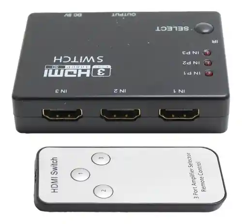 Switche Multiplicador Hdmi 3x1 Control Remoto