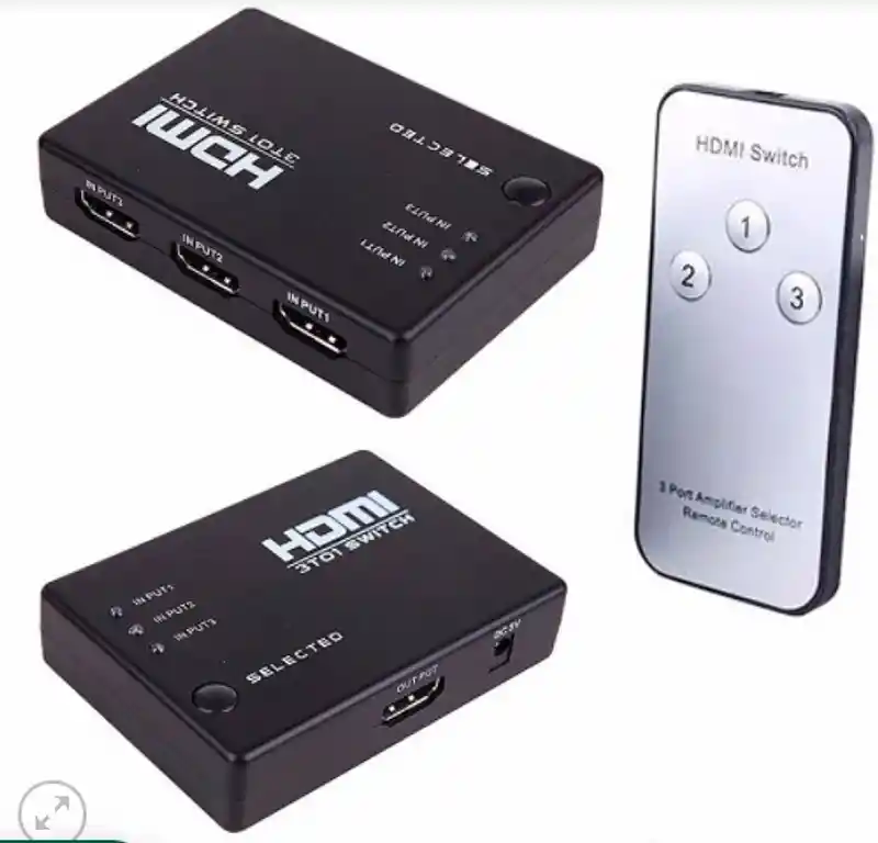 Switche Multiplicador Hdmi 3x1 Control Remoto