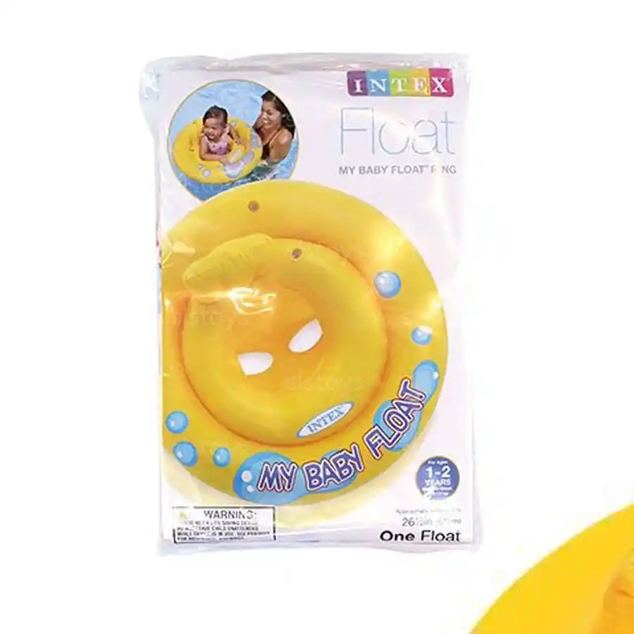 Flotador Niños Silla Bebé Aro 67cm Amarillo Piscina Intex