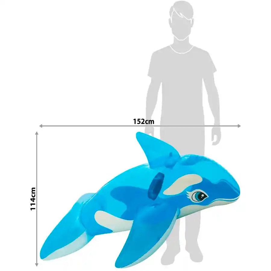 Flotador Inflable Intex Niño Ballena Azul Piscina 1.52mx1.14m