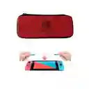Estuche De Viaje Rígido Rojo + Vidrio Templado Para Estuche De Viaje Rígido Rojo + Vidrio Templado Compatible Con Switch