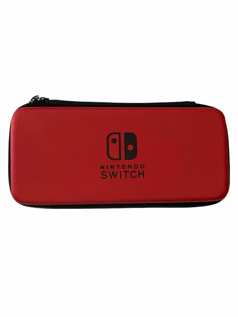 Estuche De Viaje Rígido Rojo + Vidrio Templado Para Nintendo Switch