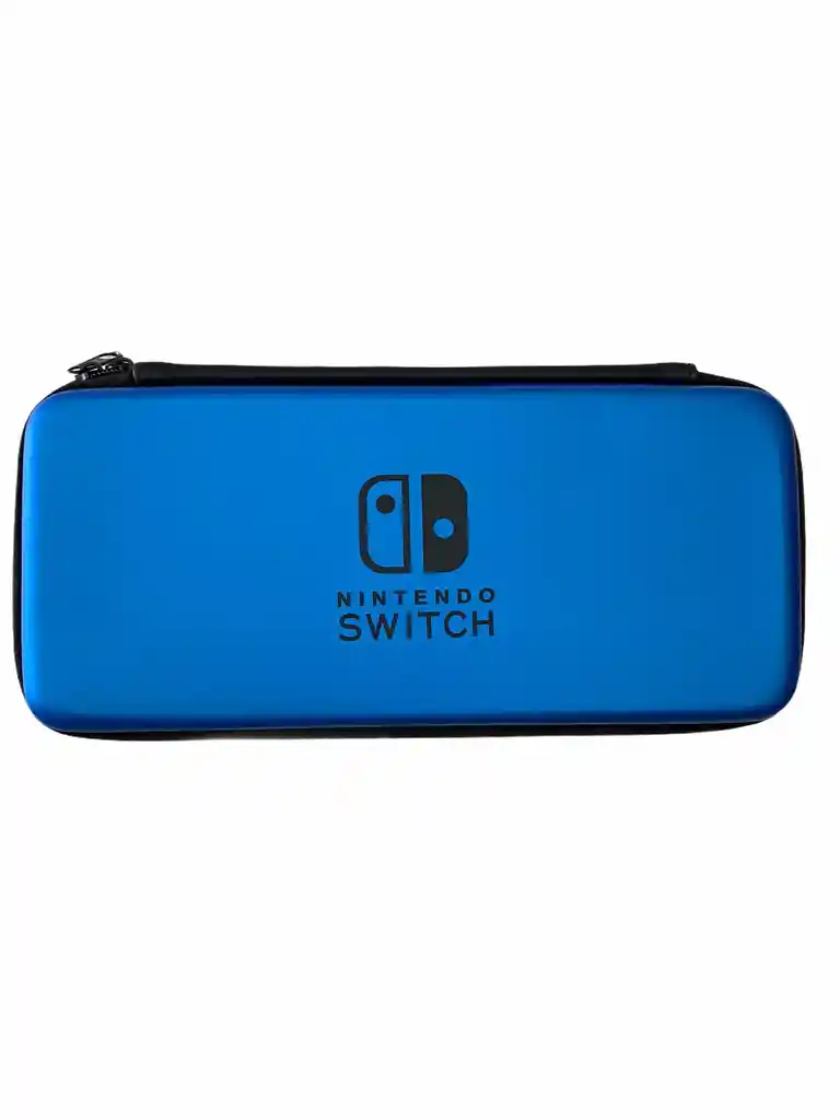 Estuche De Viaje Rígido Azul + Vidrio Templado Para Nintendo Switch