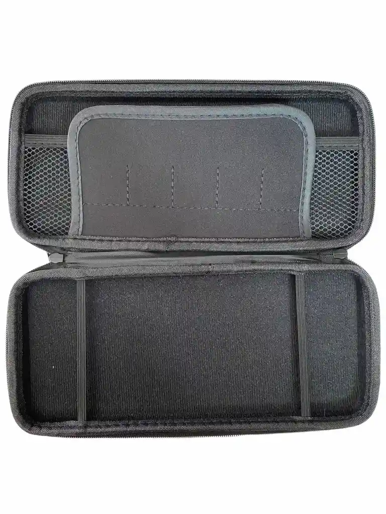 Acrilico Protector + 2 Grips + Vidrio Templado + Estuche Negro Compatible Con Switch.
